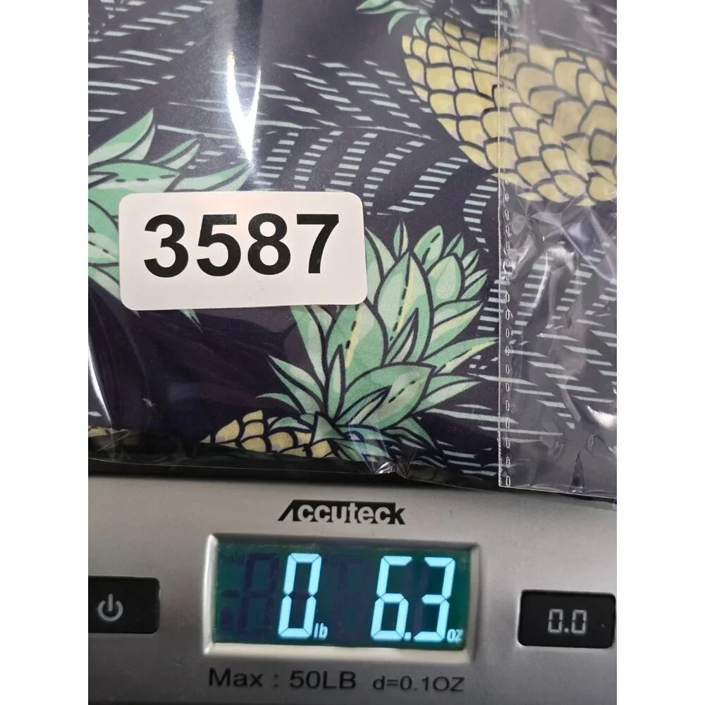 Trunks Mens Navy Blue Pineapple Print Swim Shorts‎ Drawstring Waist size 2XL NWT